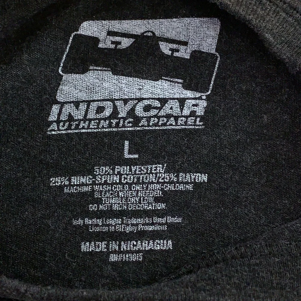 IndyCar Mens Large Gray Danica Patrick GoDaddy Racing Graphic T-Shirt